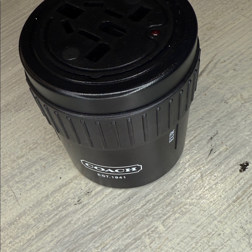 Coach World Travel Adapter Black and Gray Checkered Case - Picture 5 of 10